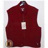 Image 1 : MEN'S ALPINE FLEECE VEST, RED LARGE