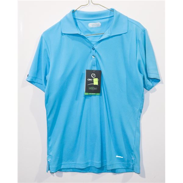 ONTOUR WEB TECH WOMEN'S CHILL BLUE SHIRT SIZE MED