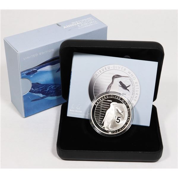 2014 FINE 1oz SILVER NEW ZEALAND $5 PROOF