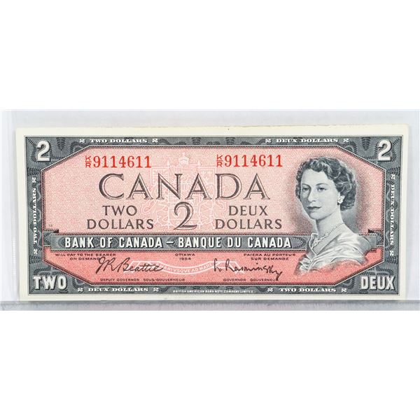 1954 BANK OF CANADA $2 DOLLAR NOTE