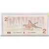 Image 2 : 1986 BANK OF CANADA $2 DOLLAR NOTE