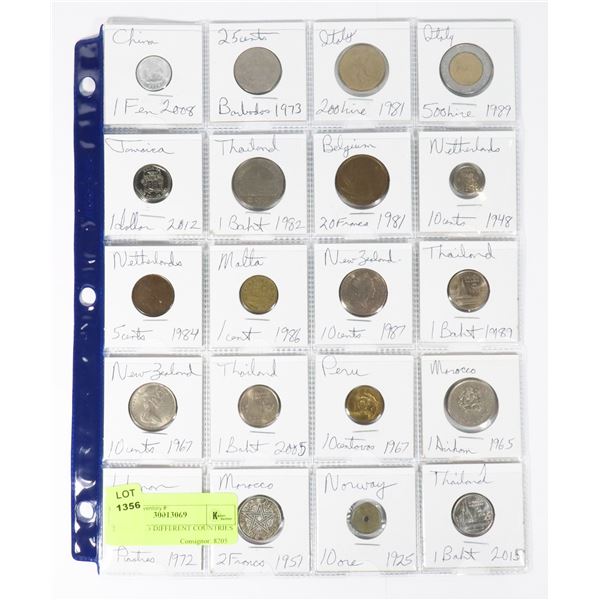 20 COINS 13 DIFFERENT COUNTRIES