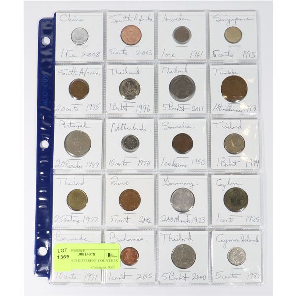 20 COINS 15 DIFFERENT COUNTRIES