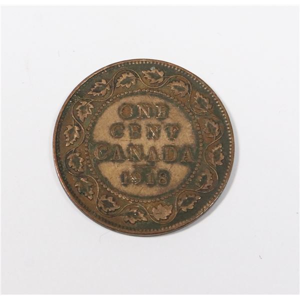 1918 CANADIAN ONE CENT COIN