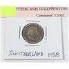 Image 1 : 1938 SWITZERLAND 10 RAPPEN COIN