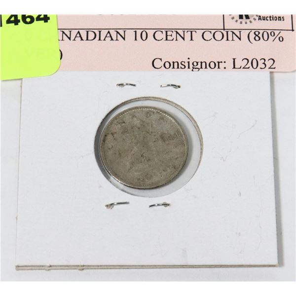 1950 CANADIAN 10 CENT COIN (80% SILVER)