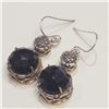 Image 3 : SILVER BLACK ONYX  EARRINGS (~WEIGHT 8G)
