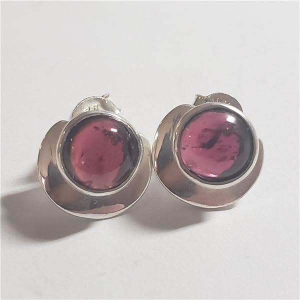 0SI GARNET EARRINGS (~WEIGHT 4.24G)