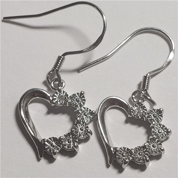 SILVER DIAMOND EARRINGS