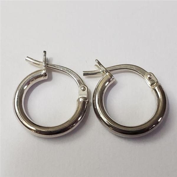 SILVER SMALL HOOP EARRINGS