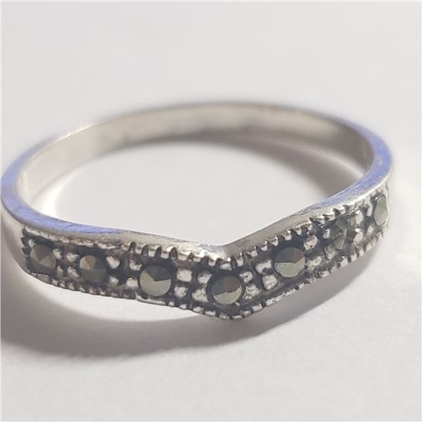 SILVER MARCASITE RING