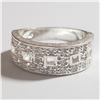 Image 2 : SILVER CUBIC ZIRCONIA RING (~SIZE 8(~WEIGHT 6.55G)