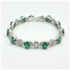 Image 1 : SILVER GREEN ONYX CZ(13.15CT) RHODIUM PLATED