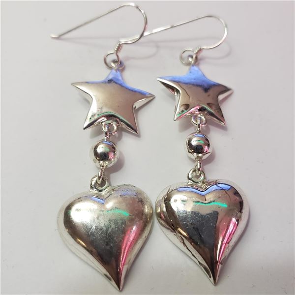 SILVER  EARRINGS(~WEIGHT 7.43G)