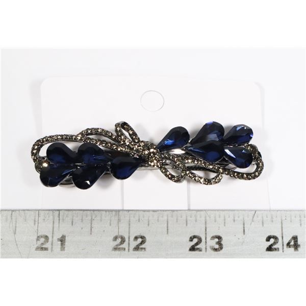 NEW NAVY BLUE RHINESTONE RIBBON THEME FRENCH