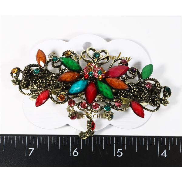 NEW ANTIQUE STYLE RHINESTONE FRENCH CLIP HAIR