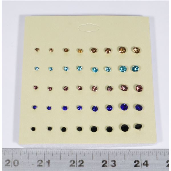 20 NEW ASSORTED SIZE AND COLOR RHINESTONE STUD