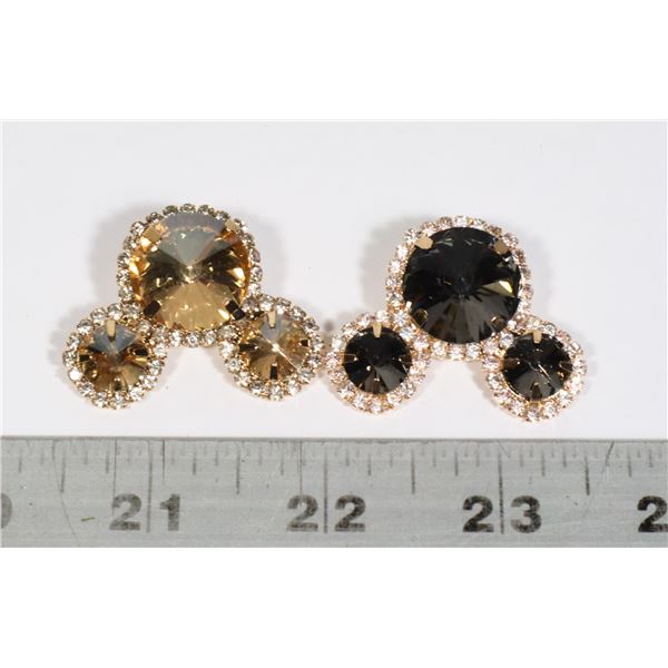 2 NEW DECORATIVE DIY RHINESTONE PIECES