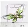 Image 1 : NEW GREEN/SPARKLE WING RHINESTONE BUTTERFLY