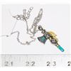 Image 1 : NEW CHIEF WITH WOLF DESIGN AXE PENDANT AND CHAIN