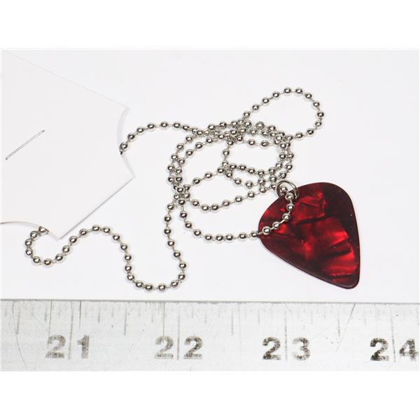 NEW GUITAR PICK PENDANT WITH CHAIN