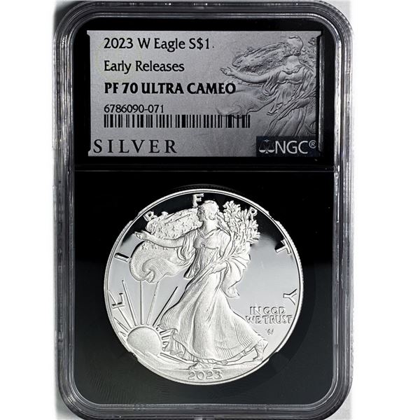 2023-W American Silver Eagle ER NGC PF70 U CAMEO