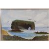 Image 2 : Framed Water Color of a Beachscape - By L. Hogson (15x12)