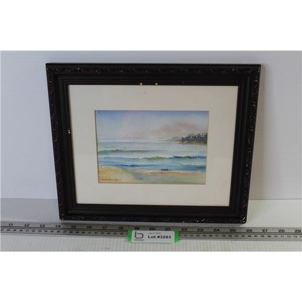 Framed Water Color - By Ruth Coxomlawis (12x10)