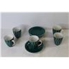 Image 3 : (6) Cup Tea Set w/Creamer - Sugar Bowl (Hand Painted Made in Poland - one cup missing)