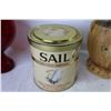 Image 4 : Liquor Bottles (Empty) - Sail Tabacco Tin