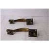 Image 3 : (2) Brass Door Handles