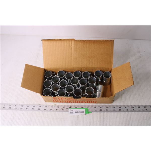 (20) 1  Steel Set Screw Electrical Conduit Couplings