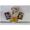Image 1 : Angel Statue - (2) VHS Tapes - Wall Plaque Saying