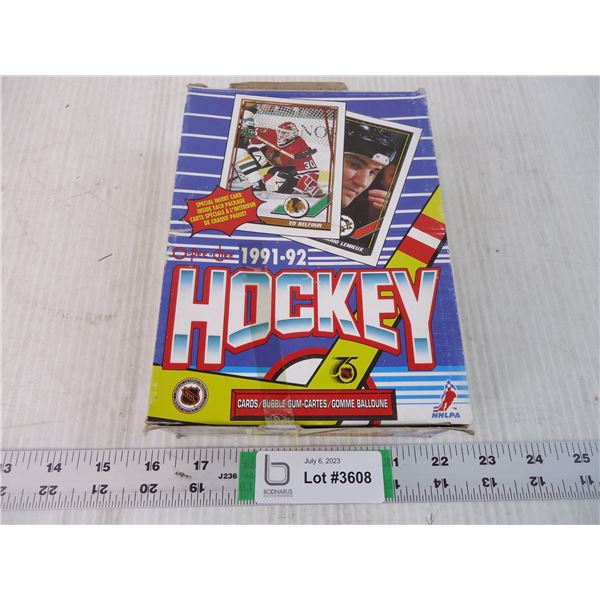 (1) Box of 1991-92 O-Pee-Chee Hockey Cards- 36 Pkgs.