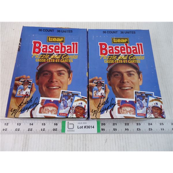 (2) Boxes of Leaf Baseball-36 pkgs. per box