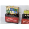 Image 6 : (4) Great Western All Aboard Train Cars - Brown Bottle