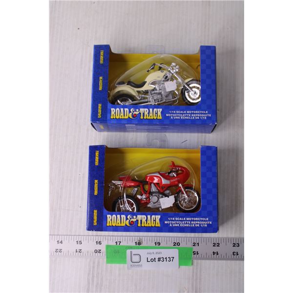 (2) Road & Track Model Motorcycles - 1:18 (NIB)