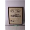 Image 1 : Framed Dodge Car Advertisement - 11 1/2" x 14 1/2"