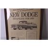 Image 3 : Framed Dodge Car Advertisement - 11 1/2" x 14 1/2"