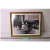 Image 1 : Framed Newsboy with Titanic Photo - 12" x 15":