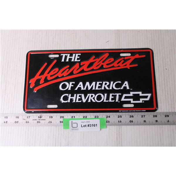 Chevrolet Novelty License Plate