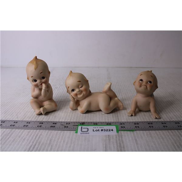 (3) Vintage Baby Figurines - Made in Japan