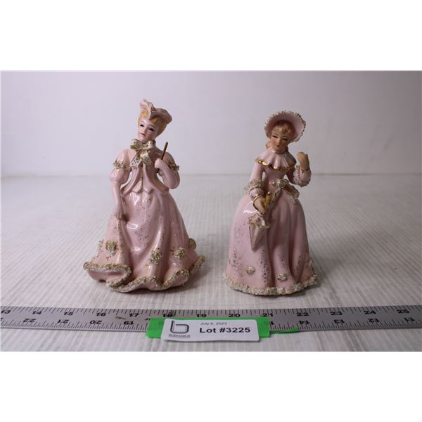 (2) Lefton China Woman Figurines