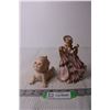 Image 1 : Lefton China Woman Figurine and Baby Figurine