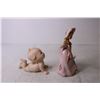 Image 4 : Lefton China Woman Figurine and Baby Figurine