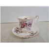 Image 3 : (2) Royal Albert Miniature Tea Cups and Saucers --Lavender Rose and Tea Rose