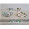 Image 1 : (2) Miniature Royal Albert Tea Cups and Saucers -- Albany Green and Enchantment