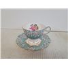 Image 4 : (2) Miniature Royal Albert Tea Cups and Saucers -- Albany Green and Enchantment