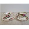 Image 3 : (2) Miniature Tea Cups and Saucers -- Hammersley "Grandmothers Rose"  and Paragon "Tapestry Rose"