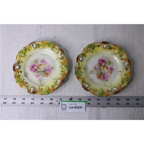 (2) RS Prussian Tea Saucers